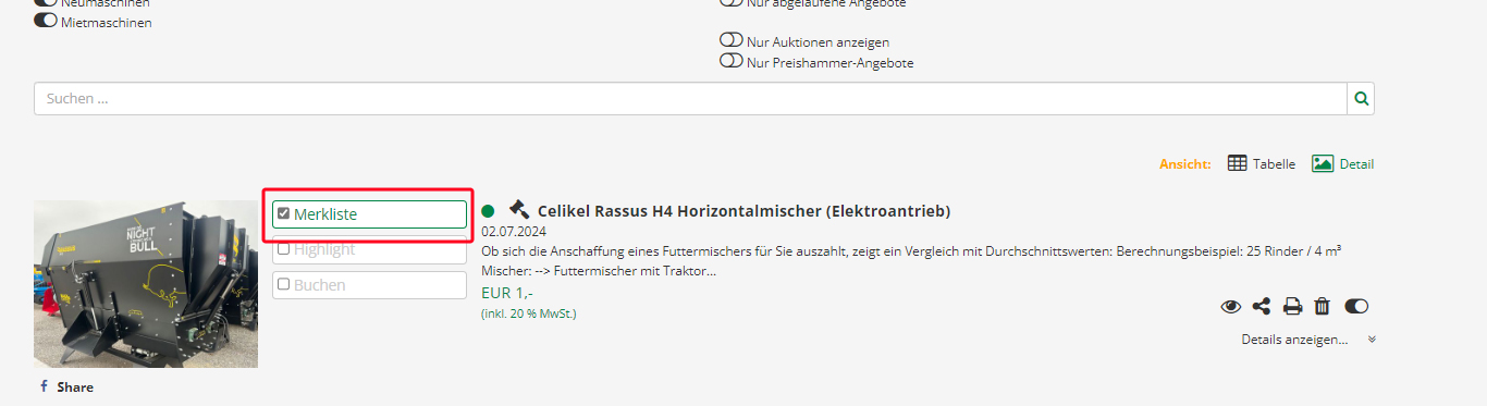 merkliste
